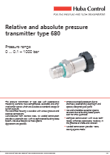 Huba Contorol社製 圧力トランスデューサ680シリーズ