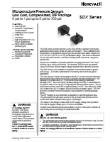 ハネウェル社製 半導体圧力センサ SDXシリーズ