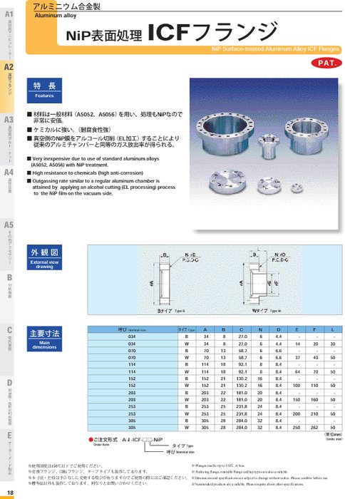 (5)アルミニウム合金製 NiP 表面処理 ICFフランジ