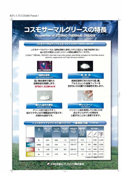 コスモサーマルグリース Sf501 カタログ 資料 コスモ石油ルブリカンツ 株 製品ナビ コスモサーマルグリース Sf501 カタログ 資料 コスモ石油ルブリカンツ 株 製品ナビ