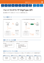 組込み機器用フォントラスタライザ DigiType API