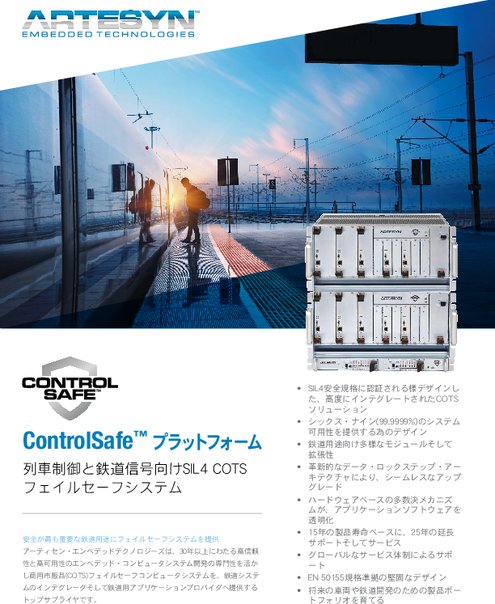 ControlSafe プラットフォーム - 列車制御と鉄道信号向けSIL4 COTS フェイルセーフシステム