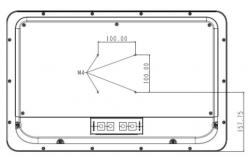 医療用抗菌アルミ筐体24型 第12世代ファンレス・タッチパネルPC 電源内蔵版 WMP-24T-PIS