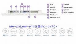 医療用抗菌アルミ筐体24型 第12世代ファンレス・タッチパネルPC 電源内蔵版 WMP-24T-PIS