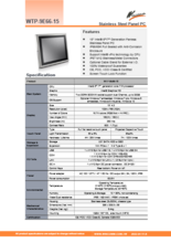 高性能第7世代Core-i版IP66防塵・防水15型パネルPC WTP-9E66-15