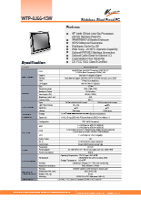 完全防塵・防水ファンレス・15型Celeron搭載の広範囲動作温度版タッチパネルPC『WTP-8J66-15W』