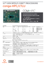 COM-HPC Client Size A: conga-HPC/cTLU データシート
