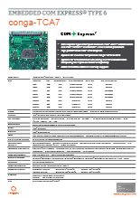 COM Express Compact Type 6: conga-TCA7 データシート