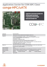 COM-HPC Client用Micro-ATX キャリアボード conga-HPC/uATX データシート