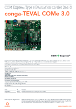 COM Express Type 6 評価ボード conga-TEVAL/COMe 3.0 データシート