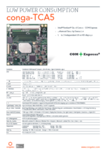 COM Express Compact Type 6: conga-TCA5 データシート