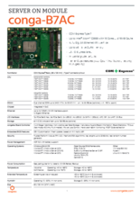 COM Express Basic Type 7: conga-B7AC データシート