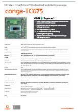 COM Express Compact Type 6: conga-TC675 データシート