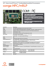 COM-HPC Mini Size: conga-HPC/mRLP データシート
