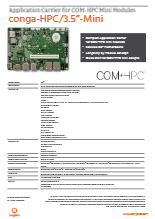 COM-HPC Mini モジュール用3.5インチ アプリケーション キャリアボード: conga-HPC/3.5-Mini データシート