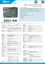 ASRock製 第6世代Coreiプロセッサ搭載3.5インチボード SBC-330