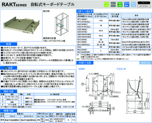 自転式キーボードテーブル　RAKTシリーズ