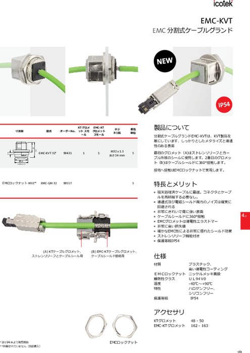 ケーブルグランド用EMCブラケット KVT-EMC