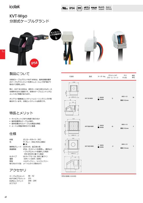 分割形ケーブルエントリ KVT-W90