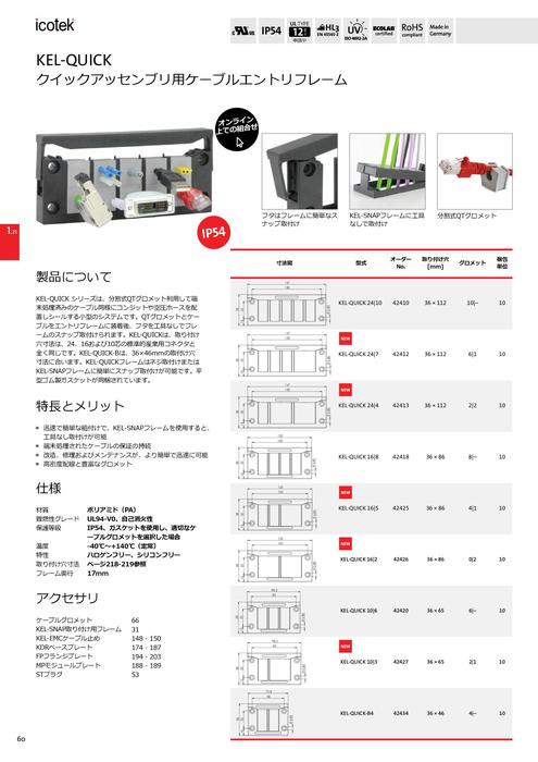 分割形ケーブルエントリフレーム KEL-QUICK 24