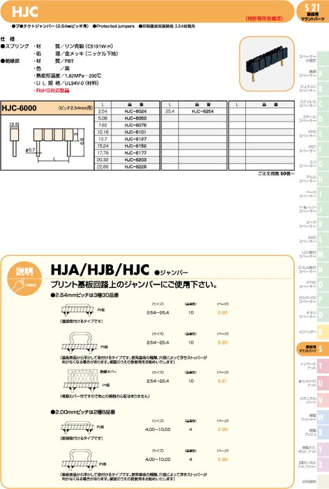 プロテクトジャンパー(2.54㎜ピッチ用) HJC