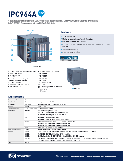 産業用PC IPC964A