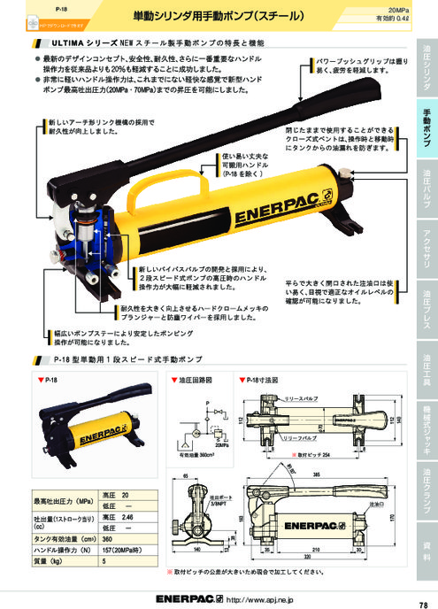 スチール手動ポンプ Ultimaシリーズ カタログ 資料 エナパック 株 製品ナビ スチール手動ポンプ Ultimaシリーズ カタログ 資料 エナパック 株 製品ナビ