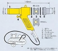 吸引・吐出切替エアガン ダイナクリーン