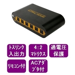 デジタル音声 トスリンク／SPDIF 4対2 マトリクススイッチ TOS-MTX42