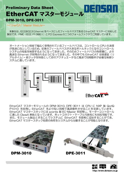 EtheCATマスターモジュール