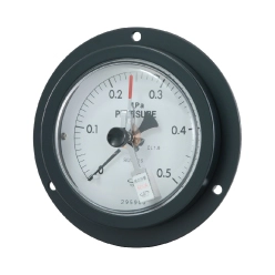 コンタクト接点付き圧力計 パネル埋込型 ビス止め式 DUE(1接点)