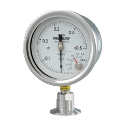マイクロスイッチ付きサニタリー圧力計(1接点) SACEM100