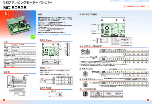 5相ステッピングモータードライバー MC-S0528