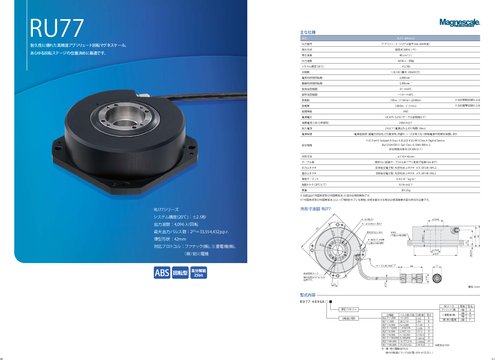 高精度アブソリュート回転マグネスケール RU77