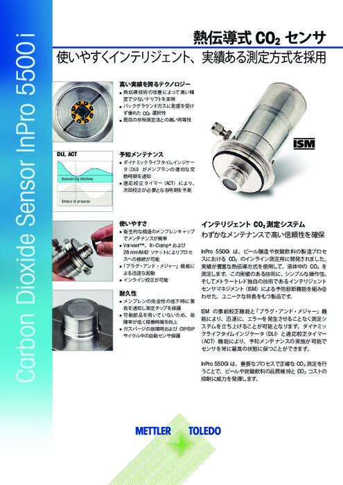 熱伝導式CO2センサ『InPro5500i』データシート