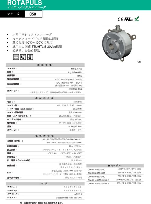 貫通中空シャフト C50