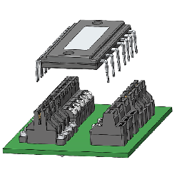 高電流パッケージ用 モジュール型ソケット PMSシリーズ