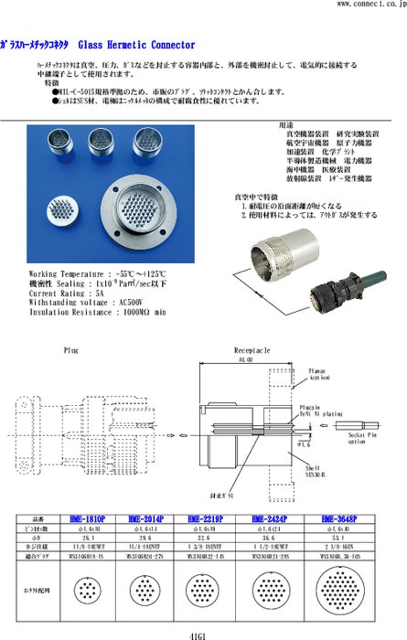 ガラスハーメチックコネクタ
