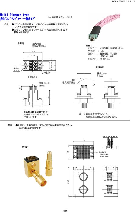 高電流用多点プローブブロック