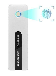 1TB 指紋認証 ポータブル USB3.2 Gen2  SSD RENICE RCT01T-U3R8T