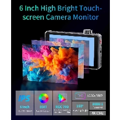 6インチ 4K HDMI & 3G-SDI に対応 ビデオカメラ用高輝度モニター FEELWORLD SC6