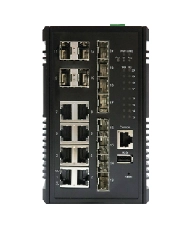 8ポートギガビット＋8ポートSFP＋4ポート1／10GbE SFP＋産業用マネージドスイッチ Konten MS-0812X