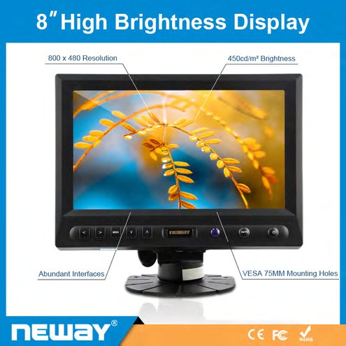 NEWAY 8インチ ワイド液晶ディスプレイモニター CL8819NTA／NA