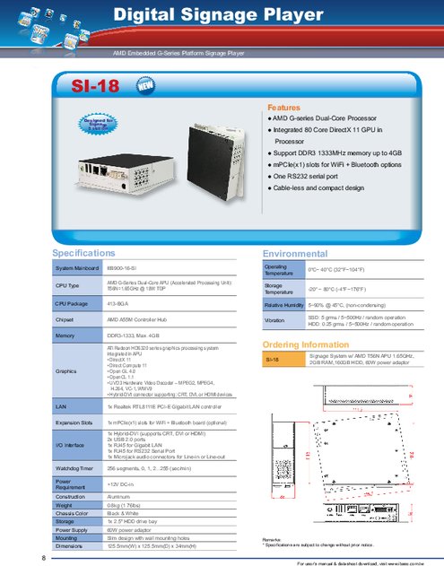 産業用組込みPC SI-18