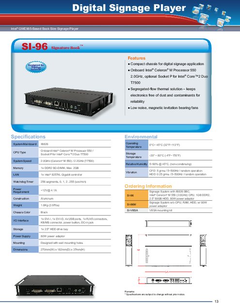 IBASE社製 産業用組込みPC SI-96