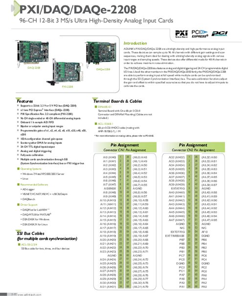 ADLINK社製 DAQカード DAQe-2208