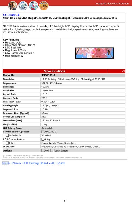 LITEMAX液晶ディスプレイ Spanpixel SSD1393-A