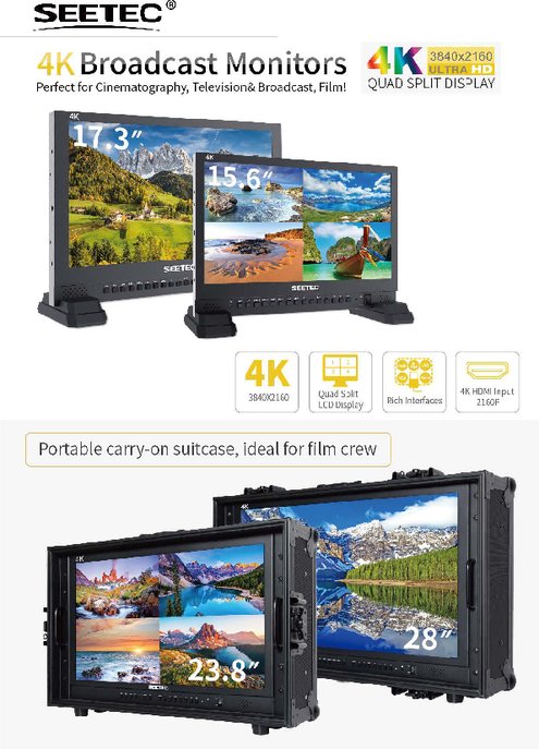 4K対応業務用モニター SEETEC 4K156-9HSD/4K173-9HSD 製品カタログ