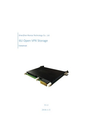Renice 6U Open VPX Storage Card(MLC) 製品カタログ