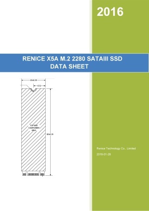 Renice X5A M.2 2280 SATA SSD(MLC/SLC) 製品カタログ